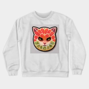 Kiwi & Strawberry Cat Crewneck Sweatshirt